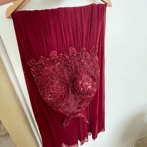 Ruby red prom dress